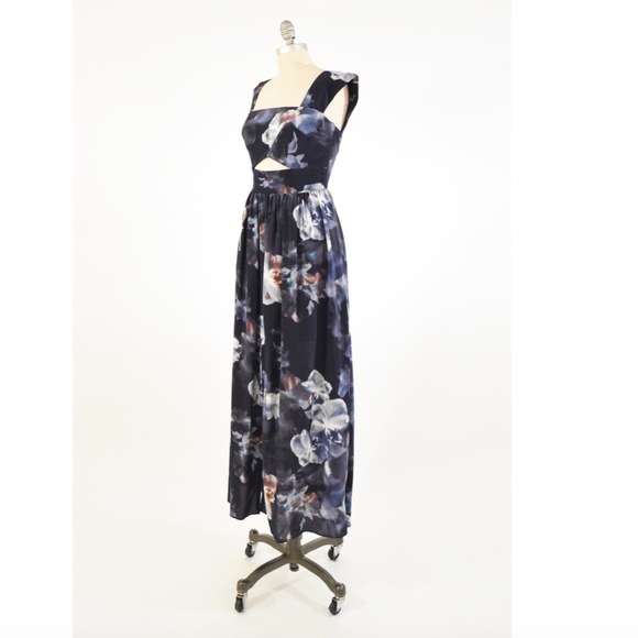 KEEPSAKE the Label Dresses Nwt Keepsake Silk Cutout Floral Gown